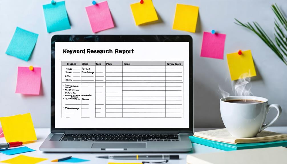 keyword research reports development